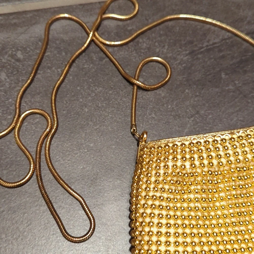 80sVINTAGE Beaded gold bag